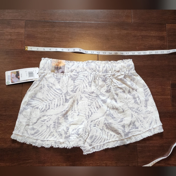NWT Rewash Beach Shorts Linen Blend Striped and Floral Print Size Large L - Picture 5 of 7